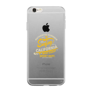 Authentic Summer Surfing California Clear Phone Case