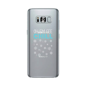 Oh Em Gee Chill Snowflakes Clear Phone Case