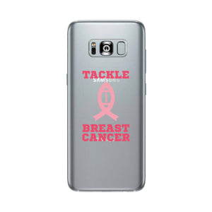 Tackle Breast Cancer Football Clear Phone Case