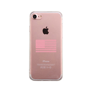 Breast Cancer Awareness Pink Flag Clear Phone Case