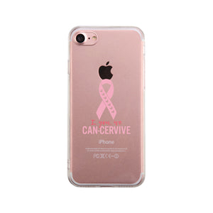 I You We Can-Cervive Breast Cancer Clear Phone Case