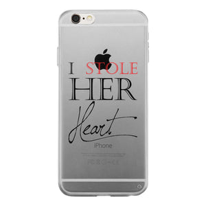 Stole Her Heart-LEFT Clear Case Transparent Cover Cut Wedding Gifts