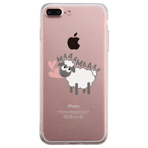 MaaaMaaa Sheep Clear Case For Mother's Day Transparent Phone Cover