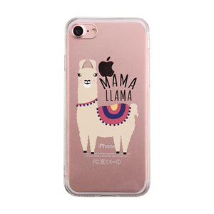 Mama Llama Clear Case Funny Mothers Day Gift For Moms Ultra Slim