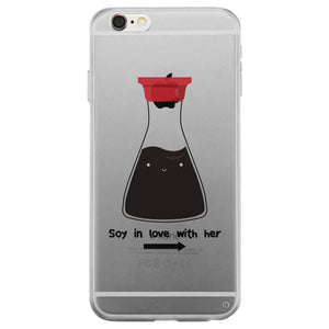 Soy in Love & My Soymate Couples Matching Clear Phone Case