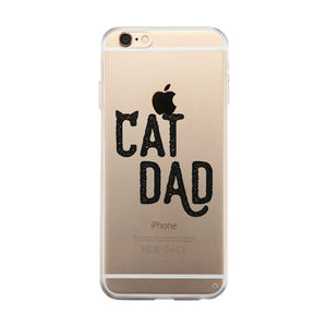 Cat Dad Clear Case Creative Positive Sweet Great For All Fathers