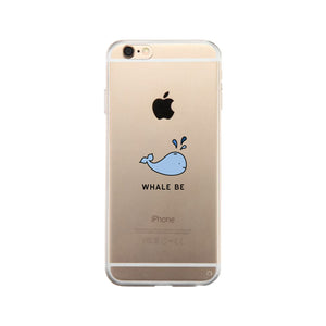Whale Be Friends Forever Light Blue Clear Phone Case