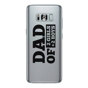 Dad Boys And Girls Custom Personalized Clear Phone Case