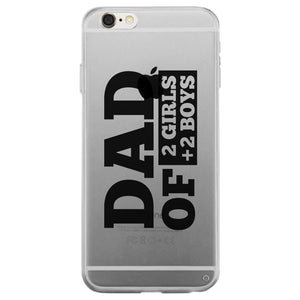 Dad Boys And Girls Custom Personalized Clear Phone Case