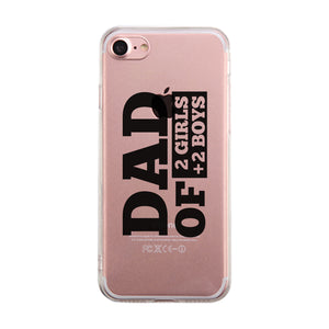 Dad Boys And Girls Custom Personalized Clear Phone Case