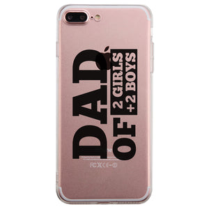 Dad Boys And Girls Custom Personalized Clear Phone Case