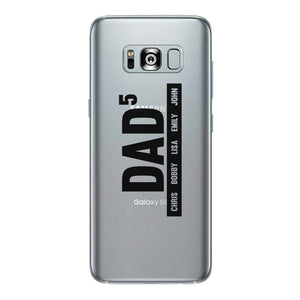 Dad Number Of Children Custom Personalized Clear Phone Case