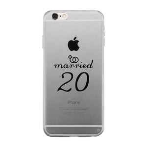 Married Since Custom-Left Clear Phone Case