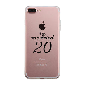 Married Since Custom-Left Clear Phone Case