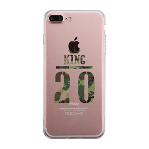 King Military Pattern Custom-Left Clear Phone Case