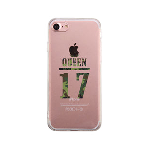 Queen Military Pattern Custom-Right Clear Phone Case