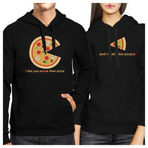 I Like You More Than Pizza Couple Hoodies Valentines Day Gift Idea - 365INLOVE