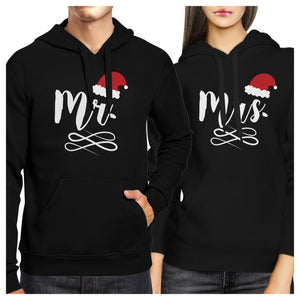 Mr And Mrs Christmas Hat Couple Hoodies Cute Christmas Gifts Ideas - 365INLOVE