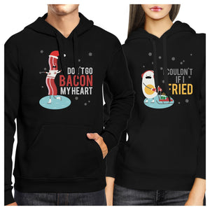 Bacon And Egg Winter Version Couple Hoodies Cute Holiday Gift Ideas - 365INLOVE