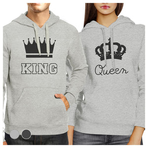 King And Queen Matching Hoodies Pullover Graphic Cute Couples Gifts