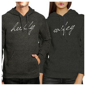 Hubby Wifey Matching Hoodies Pullover For Funny Anniversary Gifts