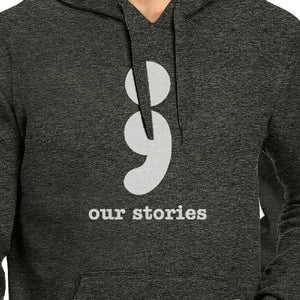 Our Stories Will Never End Matching Couple Dark Grey Hoodie