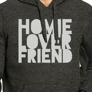 Homie Lover Friend Matching Couple Dark Grey Hoodie