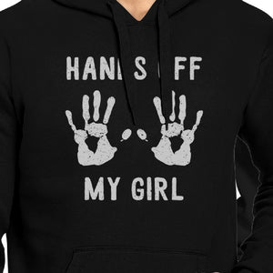 Hands Off My Girl And My Guy Matching Couple Black Hoodie