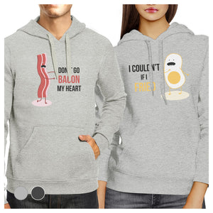 Bacon And Egg Matching Hoodies Pullover Funny Couples X-Mas Gifts