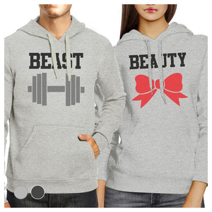Beast And Beauty Matching Hoodies Pullover Funny Couples Gifts