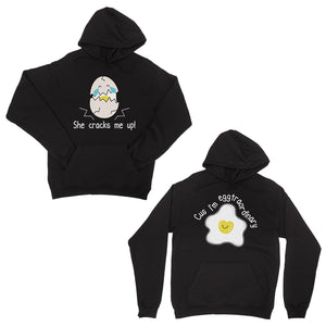 Egg & Eggtraordinary Black Couples Hoodies s For Anniversary Gift