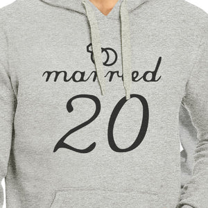 Married Since Custom Matching Couple Grey Hoodie