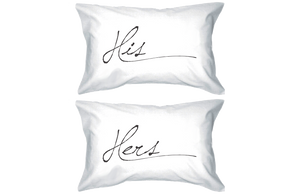 his and hers couple pillow covers