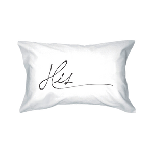 his and hers couple pillow covers