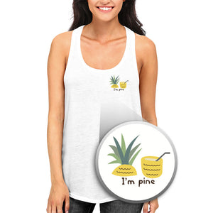 I'm Pine Funny Pocket Print Tank Top