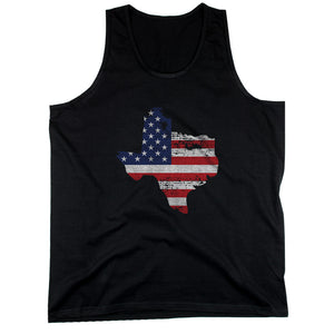 TX State USA Flag Men's Tank Top