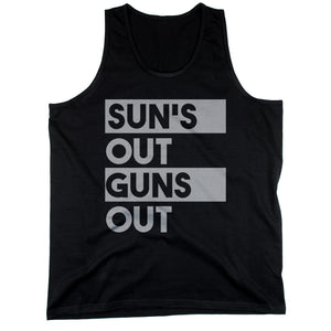 Sun's Out Guns Out Men's Black Tanktop