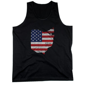 OH State USA Flag Men's Tank Top