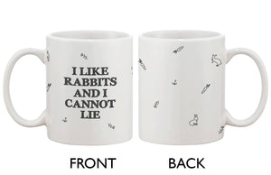 Funny and Cute Bunny Ceramic Coffee Mug - I Like Rabbits and I Cannot Lie - 365INLOVE