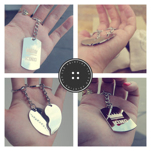 Hubby and Wifey Couple Key Chain- His and Hers Key Rings, Couple Keychains - 365INLOVE