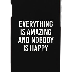 Nobody Happy Black Slim Fit Cute Phone Cases For Apple, Samsung Galaxy, LG, HTC - 365INLOVE