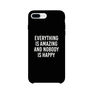 Nobody Happy Black Slim Fit Cute Phone Cases For Apple, Samsung Galaxy, LG, HTC - 365INLOVE