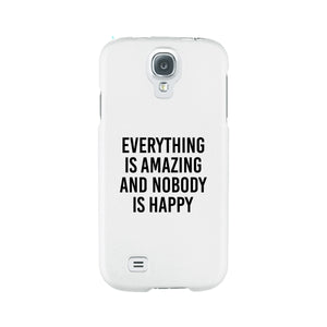 Nobody Happy White Slim Fit Cute Phone Cases For Apple, Samsung Galaxy, LG, HTC - 365INLOVE