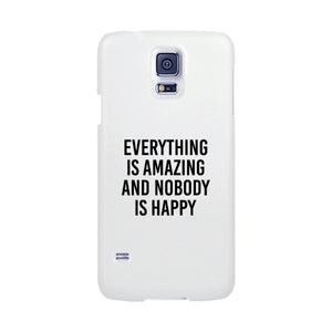 Nobody Happy White Slim Fit Cute Phone Cases For Apple, Samsung Galaxy, LG, HTC - 365INLOVE