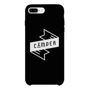 Camper Black Cute Graphic Phone Case Gift Idea For Camping Lover - 365INLOVE