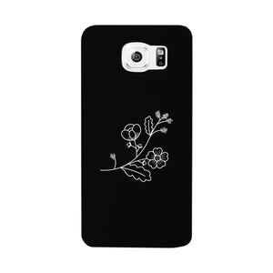 Flower Black Phone Case Unique Design Cute Graphic Phone Case - 365INLOVE