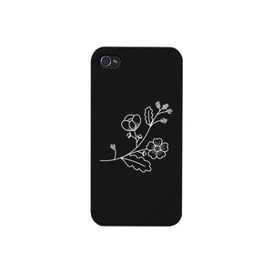 Flower Black Phone Case Unique Design Cute Graphic Phone Case - 365INLOVE