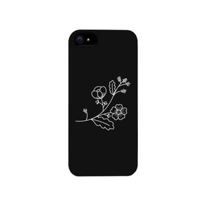 Flower Black Phone Case Unique Design Cute Graphic Phone Case - 365INLOVE