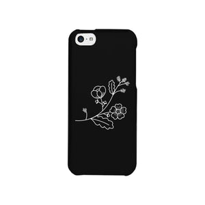 Flower Black Phone Case Unique Design Cute Graphic Phone Case - 365INLOVE