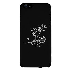 Flower Black Phone Case Unique Design Cute Graphic Phone Case - 365INLOVE